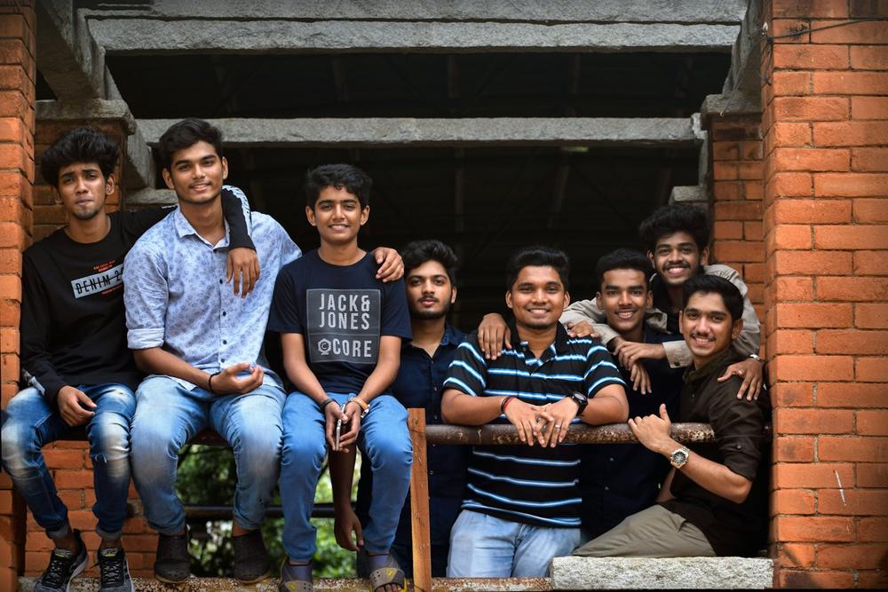 Group of students smiling
